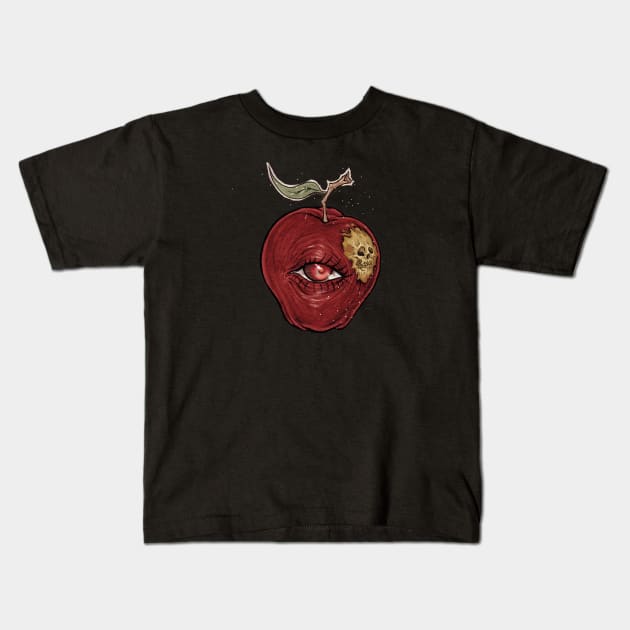 Snow White's Poisoned Apple Kids T-Shirt by Megan Darrough